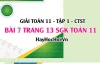 Giải bài 7 trang 13 Toán 11 tập 1 SGK Chân trời sáng tạo